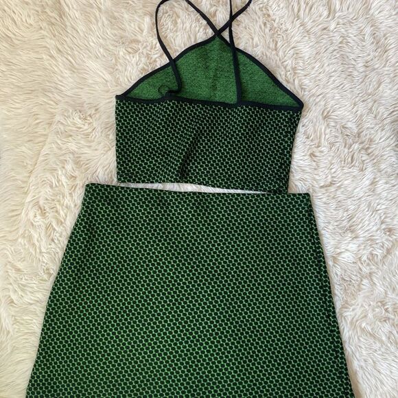 Zara Jacquard Print Halter Neck Top Mini Skirt Set - Picture 5 of 8